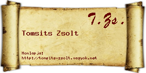 Tomsits Zsolt névjegykártya
